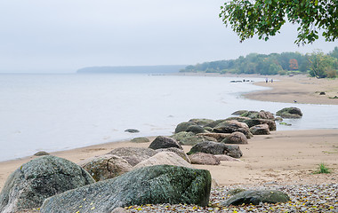 Image showing Rocky beach on the Gulf of Finland. Sillamae, Estonia