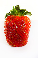 Image showing Red strawberry photographed 