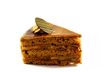 Image showing Chocolate slice of delicious cake  