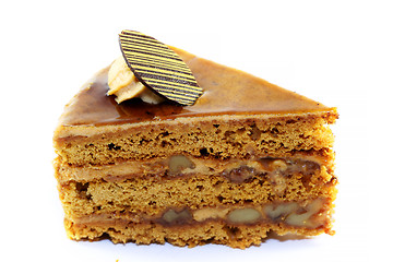 Image showing Chocolate slice of delicious cake  