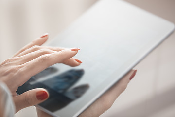 Image showing Woman with tablet computer