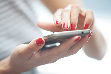 Image showing Woman using smartphone