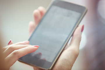 Image showing Woman using smartphone