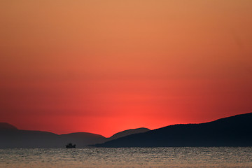 Image showing Sunset in the Peloponese