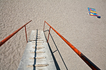 Image showing People at the beach in the  Peloponese in greece