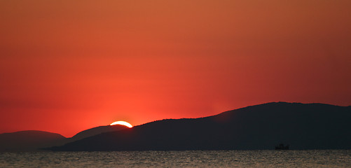 Image showing Sunset in the Peloponese