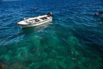 Image showing Boat in  Peloponese in greece in the summer