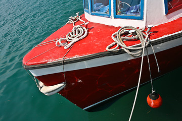 Image showing Fishing boats in the  Peloponese in Greece