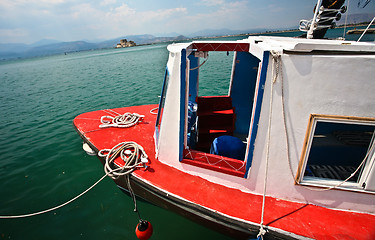 Image showing Fishing boats in the  Peloponese in Greece