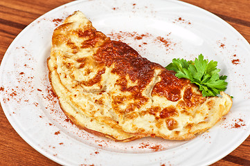 Image showing scrambled eggs dish