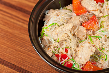 Image showing noodles with chicken