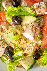 Image showing Greek salad closeup