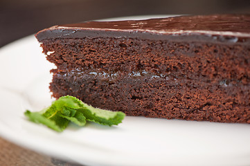 Image showing tasty piece of chocolate cake 