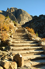 Image showing Stone Stairs in the Mountains