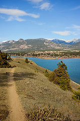 Image showing Bike and Hike trail in the Mountains