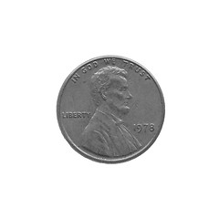 Image showing Black and white Coin isolated