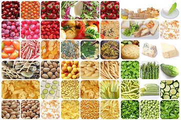 Image showing Food set collage