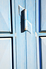 Image showing blue hinges      rusty      morocco in  home and safe 