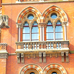 Image showing old wall architecture in london england windows and brick exteri