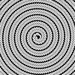 Image showing Abstract White Spiral Pattern