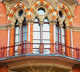 Image showing old wall architecture in london england windows and brick exteri