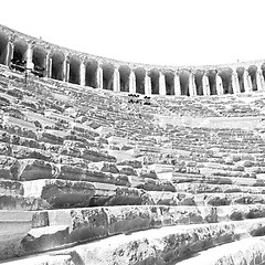 Image showing in turkey europe aspendos the old theatre abstract texture of st