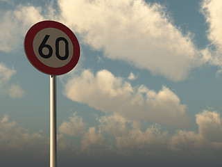 Image showing speed limit sixty