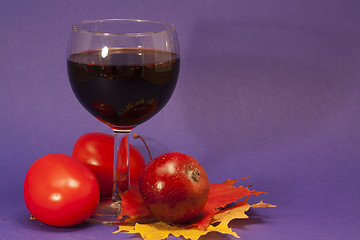 Image showing wine and ingredients