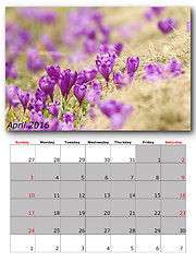 Image showing nature calendar april