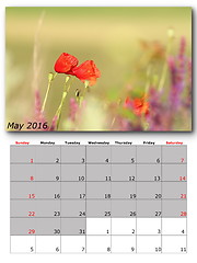 Image showing nature calendar may