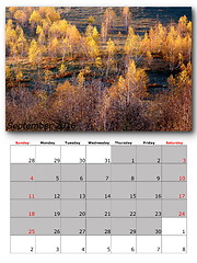 Image showing nature calendar september