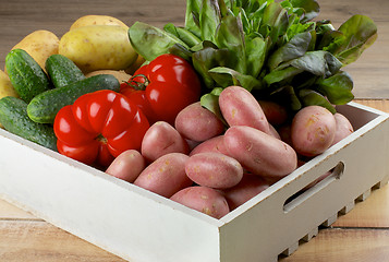 Image showing Box with Vegetables