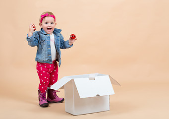 Image showing one year baby portrait