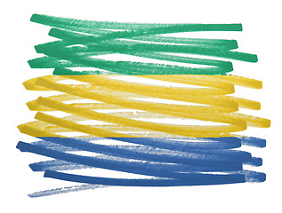 Image showing Flag illustration - Gabon