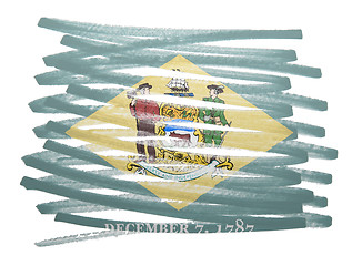 Image showing Flag illustration - Delaware