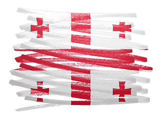 Image showing Flag illustration - Georgia