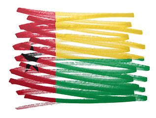 Image showing Flag illustration - Guinea Bissau