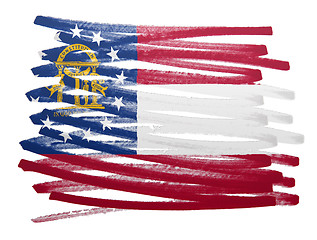 Image showing Flag illustration - Georgia