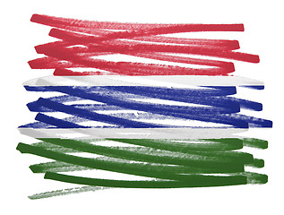 Image showing Flag illustration - Gambia