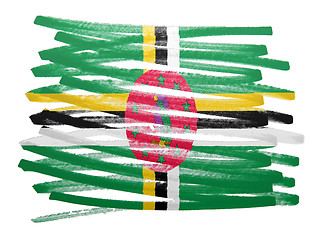 Image showing Flag illustration - Dominica