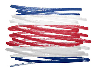 Image showing Flag illustration - Costa Rica