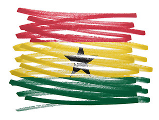 Image showing Flag illustration - Ghana