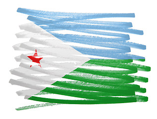 Image showing Flag illustration - Djibouti