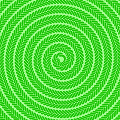 Image showing Abstract Green Spiral Pattern