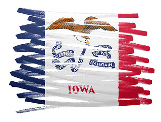 Image showing Flag illustration - Iowa