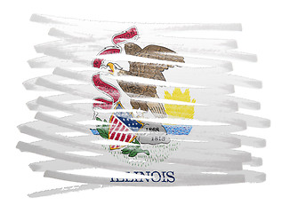 Image showing Flag illustration - Illinois