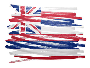 Image showing Flag illustration - Hawaii