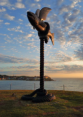 Image showing Sculpture by the Sea - Flying Fish