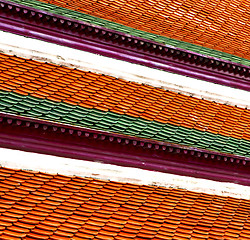 Image showing thailand a   palaces in the temple  bangkok  asia and sky