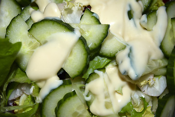 Image showing salad and cream